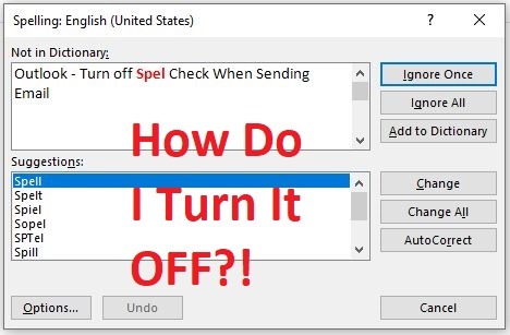 Spell check suggestion is turned off ---> (picture included) - Microsoft  Community