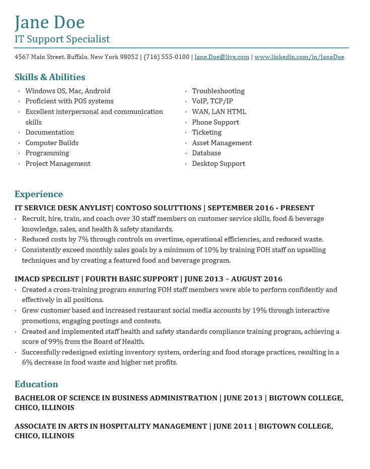 build the best resume one page - tier2tek
