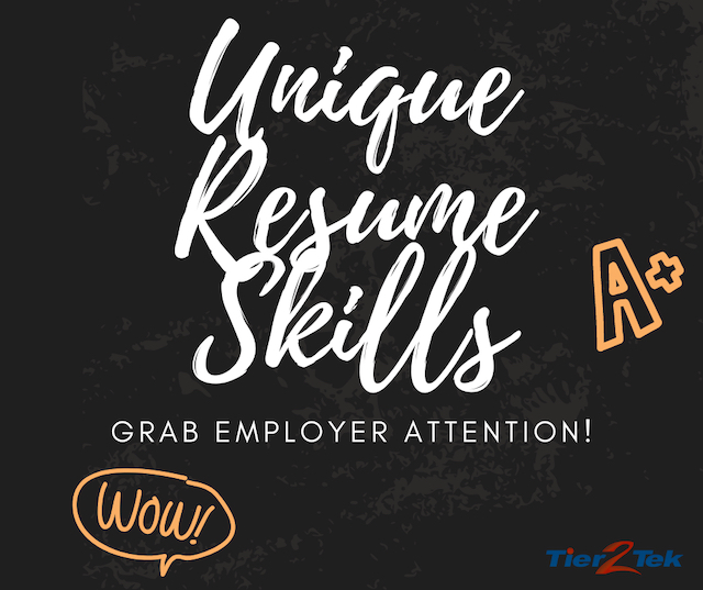 resume skills - tier2tek staffing