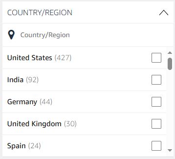 COUNTRY REGION - Amazon