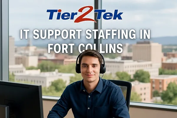T support staffing professional at work in Fort Collins office environment