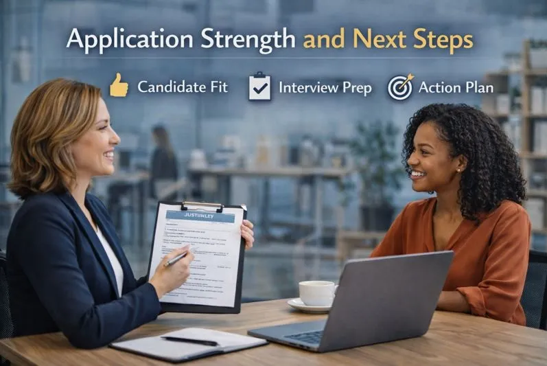 Recruiter reviewing application strength and outlining next steps with a job candidate at Tier2Tek Staffing