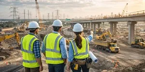 Heavy civil contractor managing large-scale infrastructure construction projects