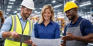 Manufacturing facility environment representing engineering and technical staffing services