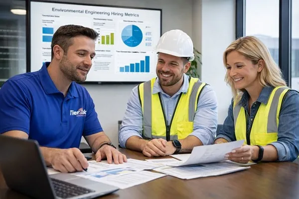 Tier2Tek recruiter meeting with engineering hiring managers to support Environmental Engineer direct hire recruitment