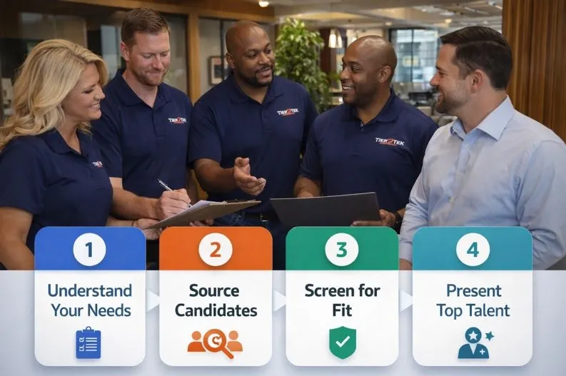 Tier2Tek Staffing recruiting process for direct hire Workday professionals