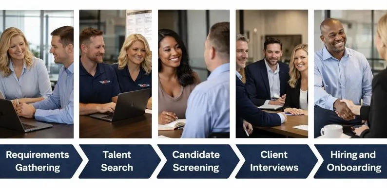 Workday recruitment workflow from requirements to direct hire placement