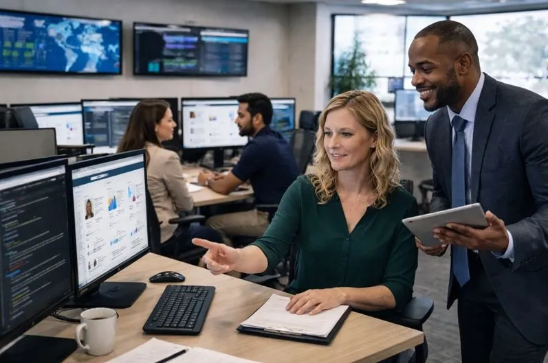 ServiceNow staffing professionals collaborating in an enterprise IT environment