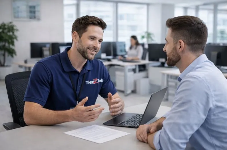 Tier2Tek recruiter consulting with a hiring manager about desktop support staffing