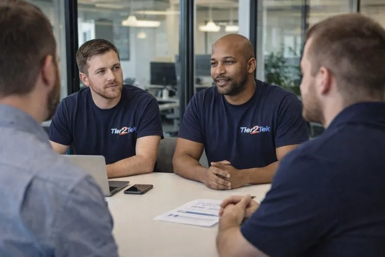 Tier2Tek machine learning recruiters consulting with engineering leadership on direct hire roles