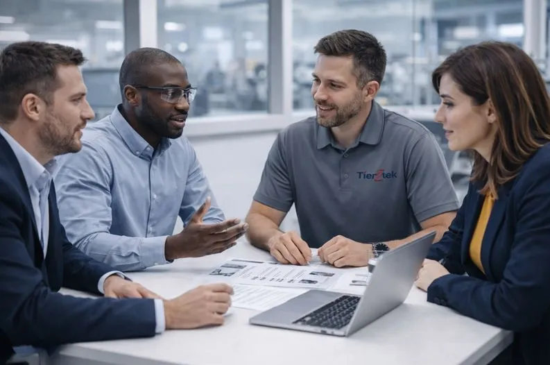 Tier2Tek recruiters collaborating with engineering managers on robotics engineer hiring