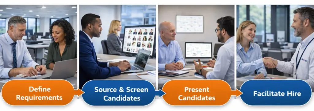 Infrastructure Architect staffing workflow from requirement definition to final hire | Tier2Tek Staffing