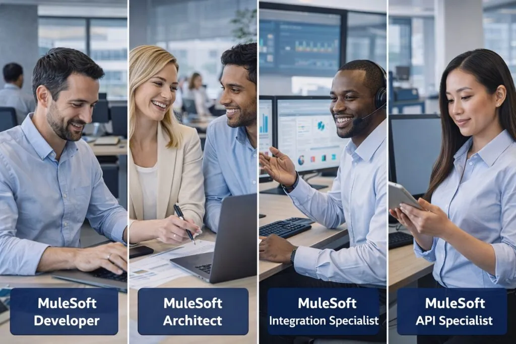 Mulesoft Developer, Architect, Integration Specialist, and API Specialist working in office