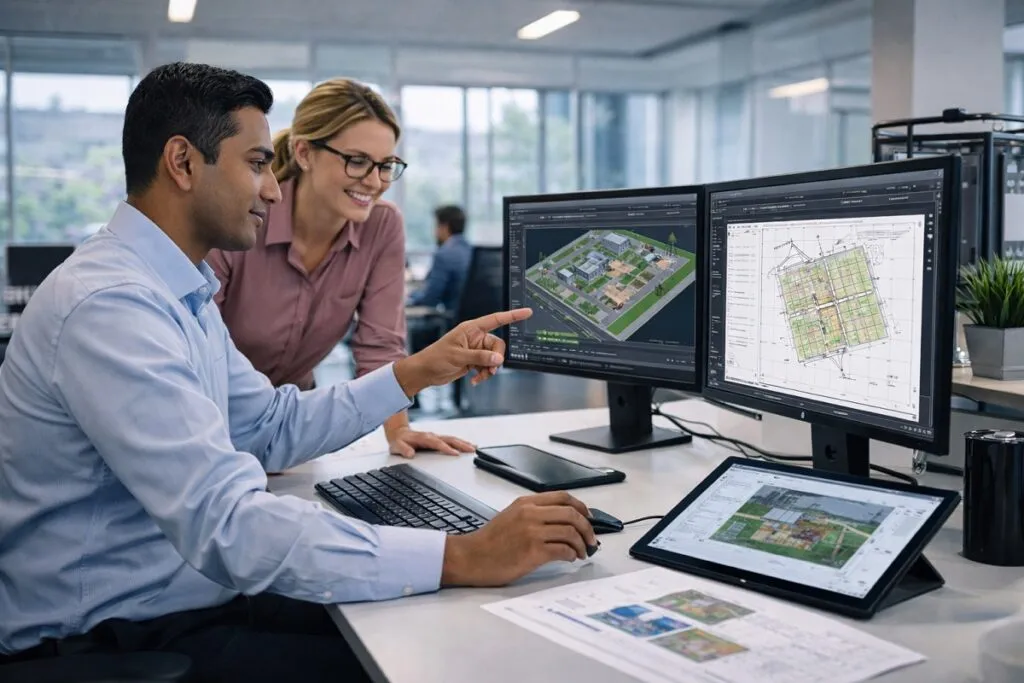 CAD professionals using modern tools and AutoCAD software to improve workflow and reduce team turnover