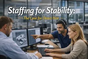 Direct hire staffing for CAD and IT support professionals in a real office setting