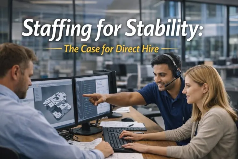 Direct hire staffing for CAD and IT support professionals in a real office setting