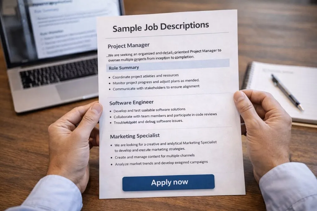 Sample job descriptions that attract top talent with clear roles and responsibilities
