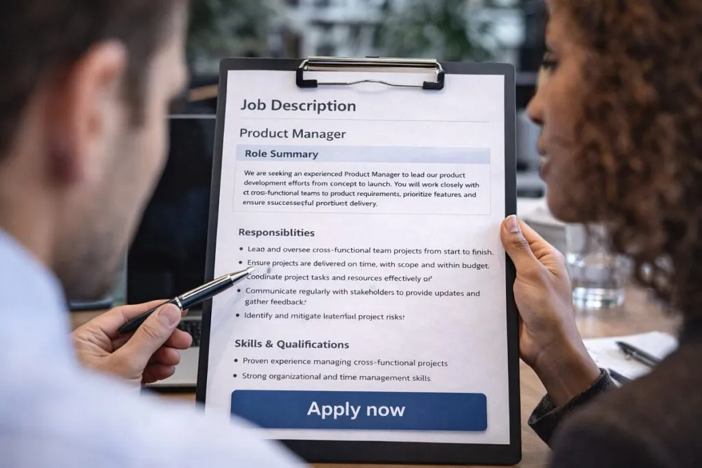 Detailed job description showing role summary and responsibilities for candidate alignment