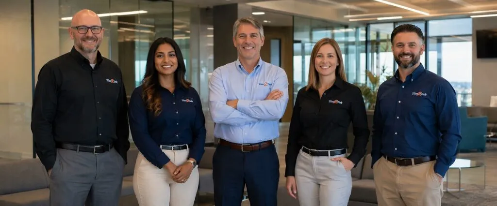 Experienced Tier2tek staffing team in a modern office specializing in IT, engineering, and CAD recruitment