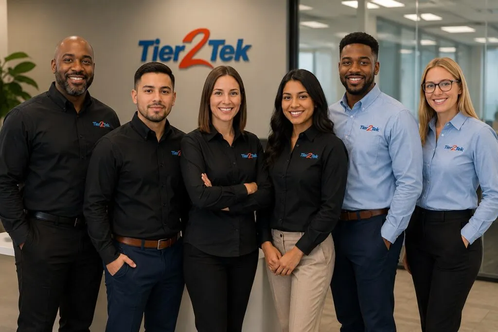 Tier2Tek Staffing recruiting team showcasing experienced recruiters and talent acquisition professionals dedicated to connecting employers with qualified candidates.