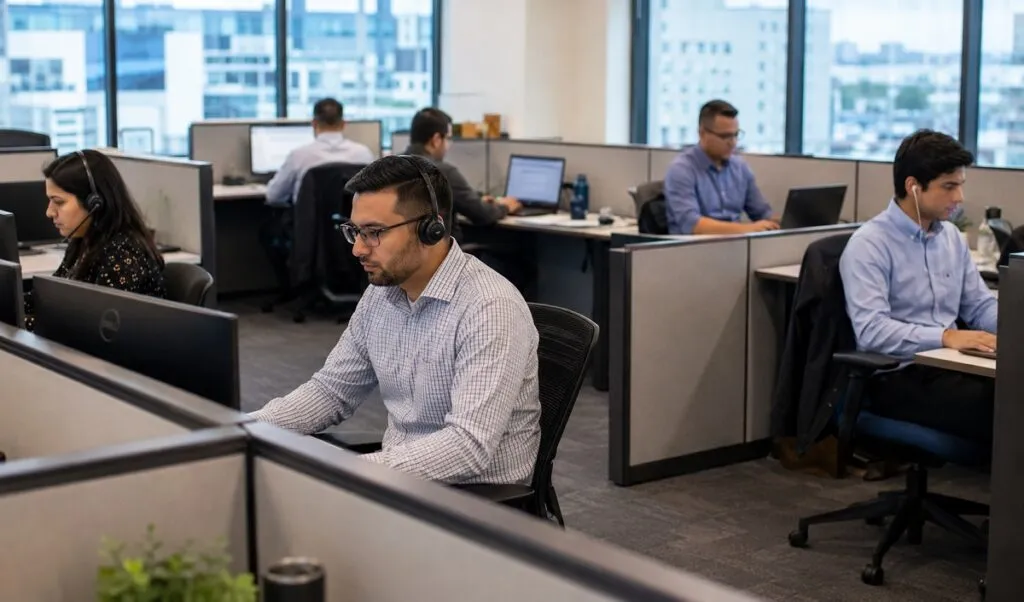 Help desk professionals handling support requests, troubleshooting technical issues, and assisting users through daily IT service desk operations..