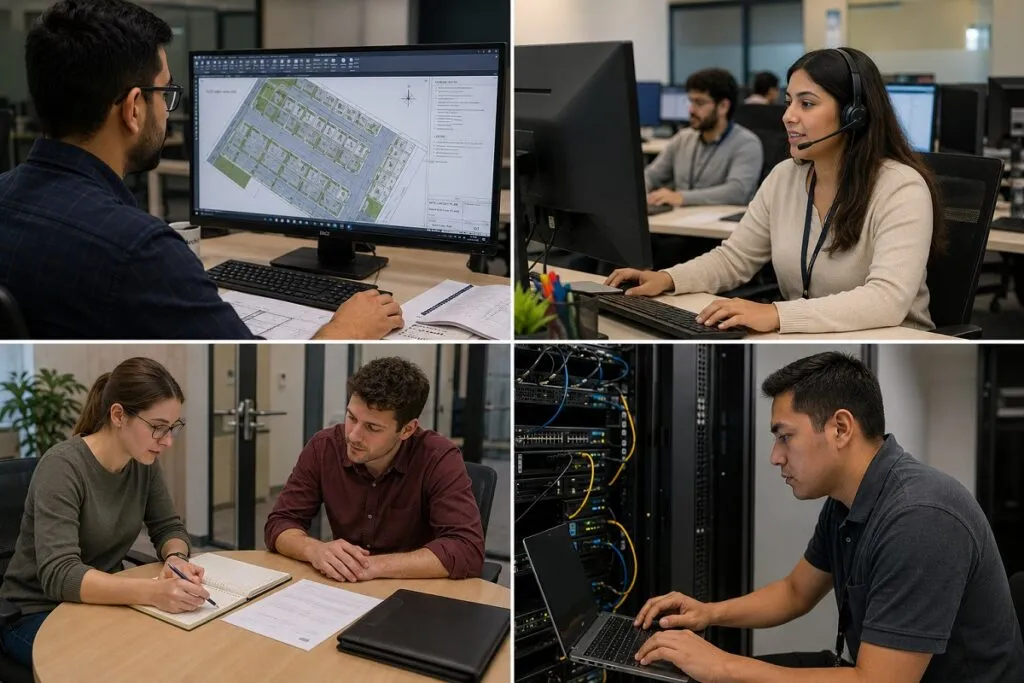 CAD engineering and IT support professionals working in technical roles supported by Tier2Tek Staffing