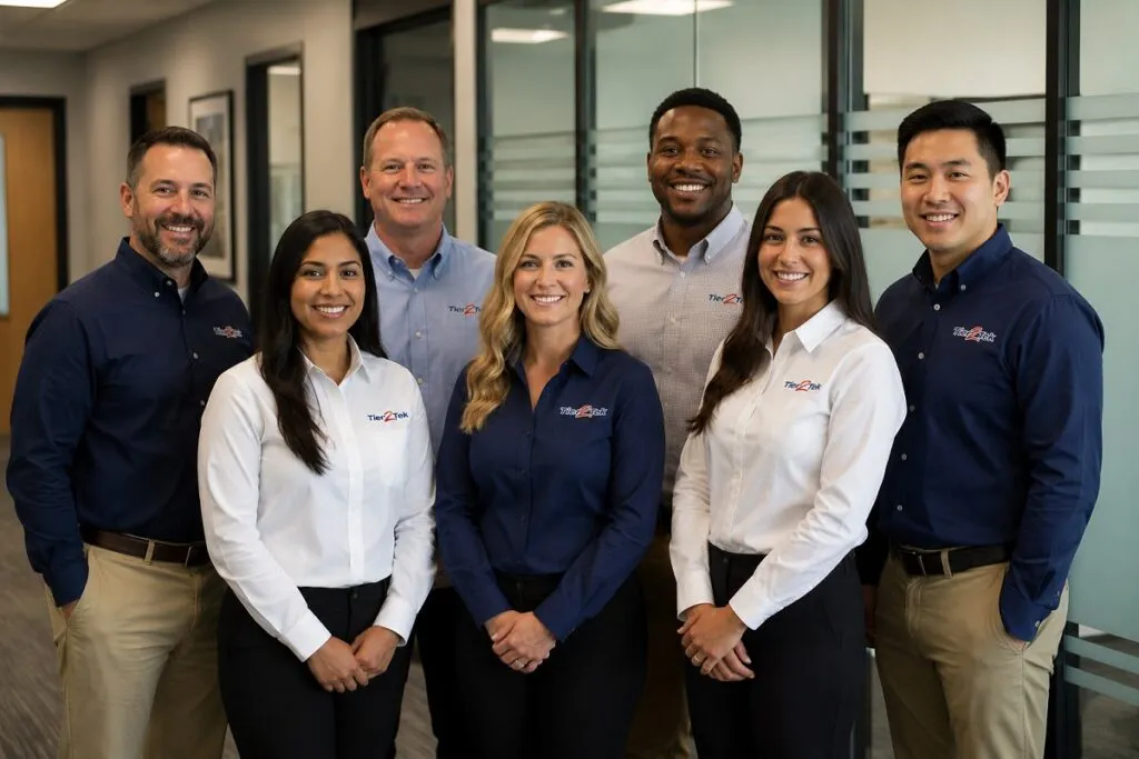 Tier2Tek recruiting team collaborating to connect employers with qualified candidates and deliver staffing solutions.