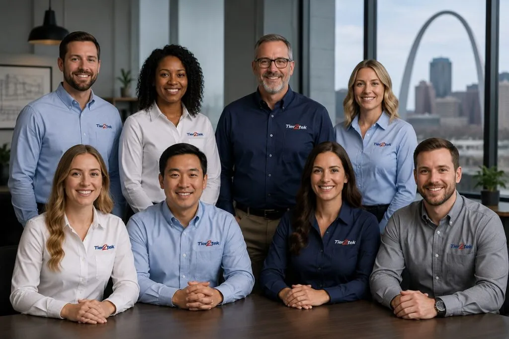 Tier2Tek CAD staffing recruiters in St. Louis collaborating to connect engineering, design, and drafting professionals with leading employers.