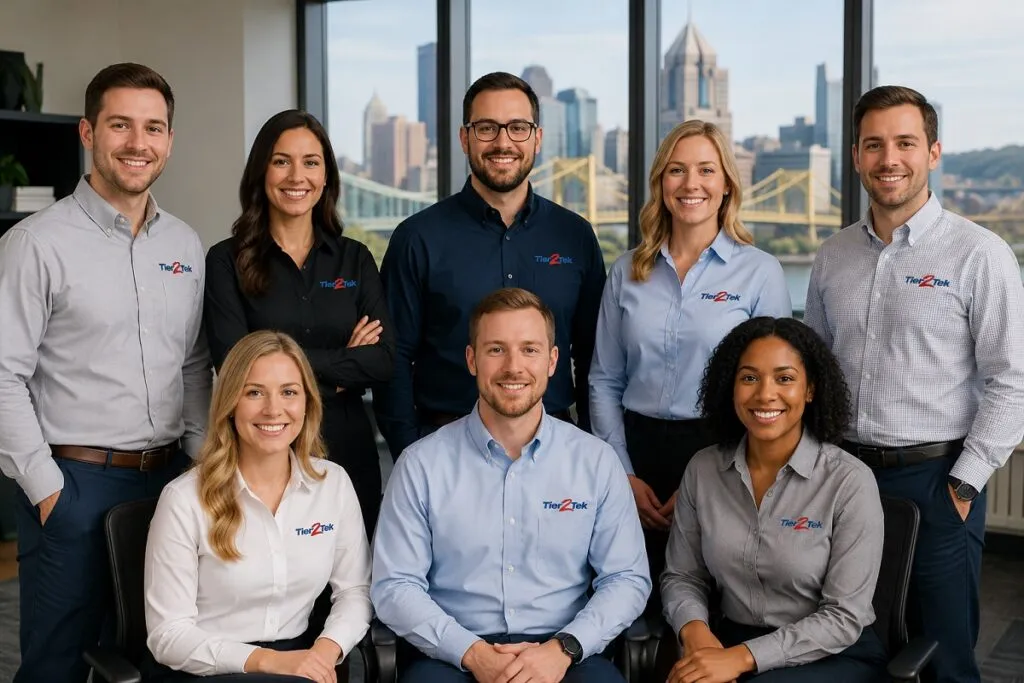 Tier2Tek CAD staffing recruiters in Pittsburgh collaborating to connect skilled CAD designers, drafters, and engineering professionals with leading employers.