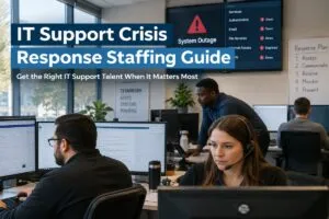 IT Support Crisis Response Staffing Guide for hiring qualified IT support professionals with Tier2Tek Staffing