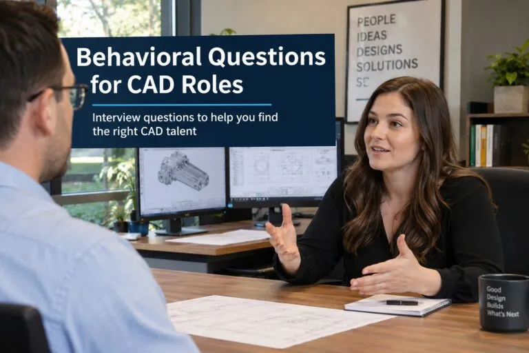 CAD behavioral interview between a hiring manager and CAD candidate